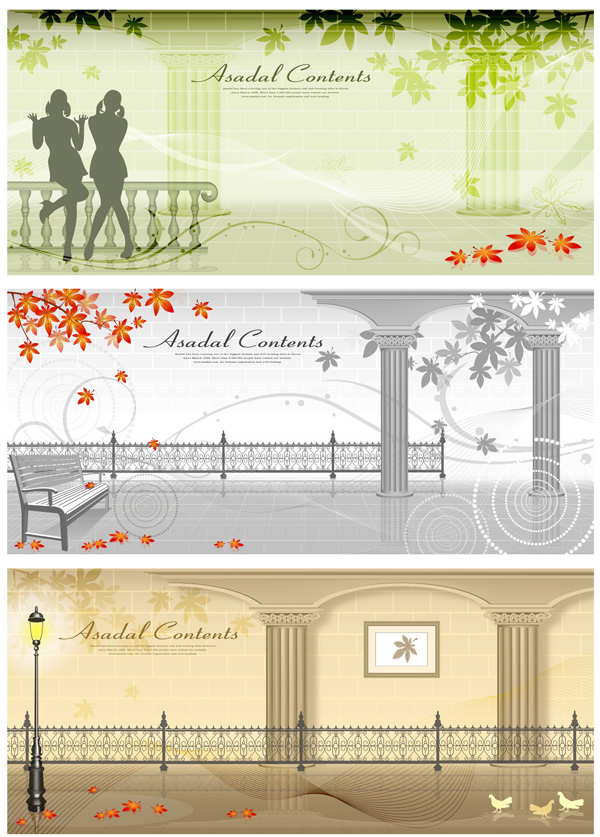 autumn street vector