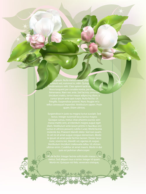 spring flowers and elegant vector background