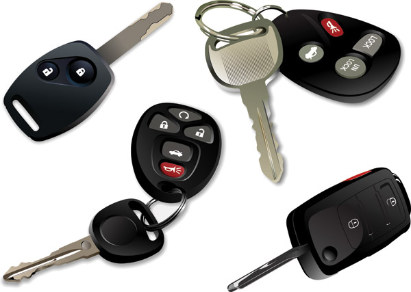 electronic car keys vector