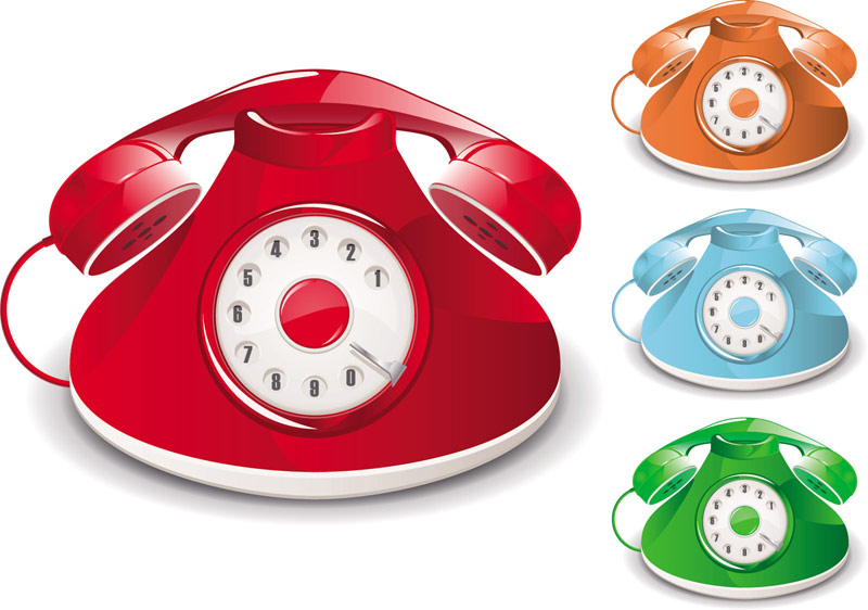 oldfashioned telephone vector