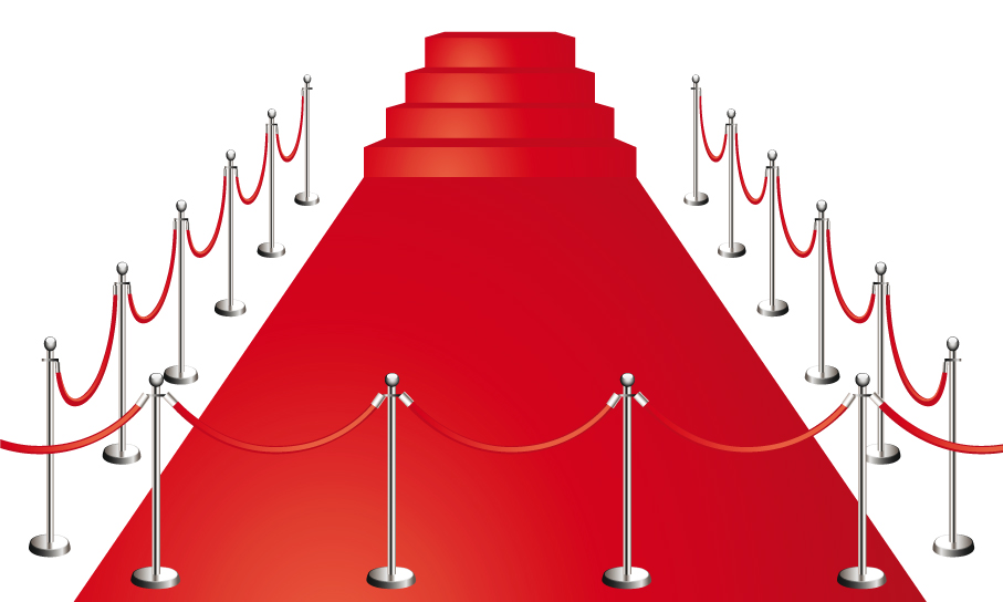 beautiful red carpet vector