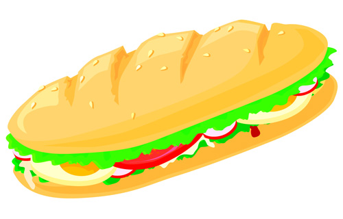 fastfood breakfast pastries vector