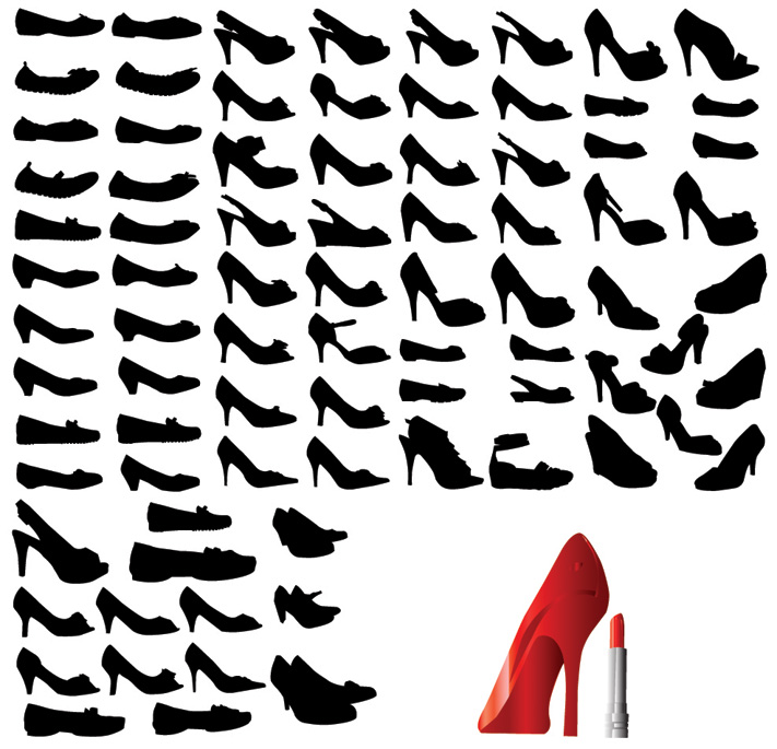 women high heels vector