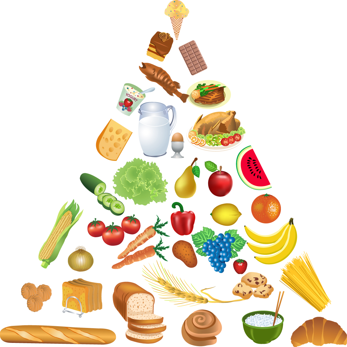 food pyramid vector