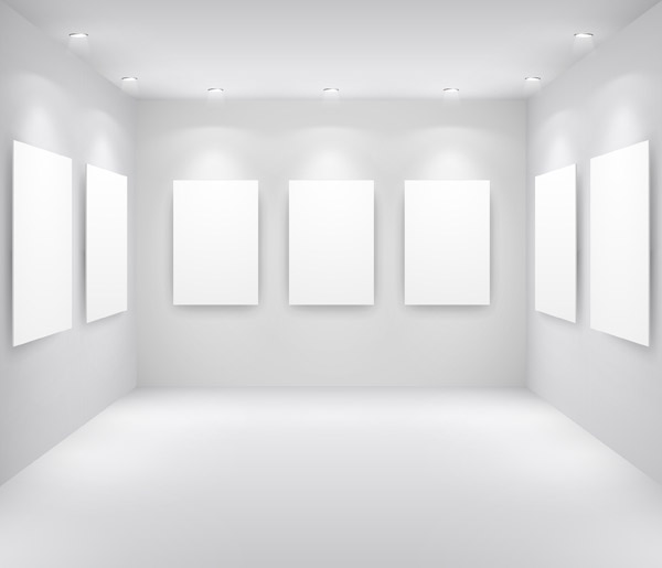 exhibition gallery template vector 2