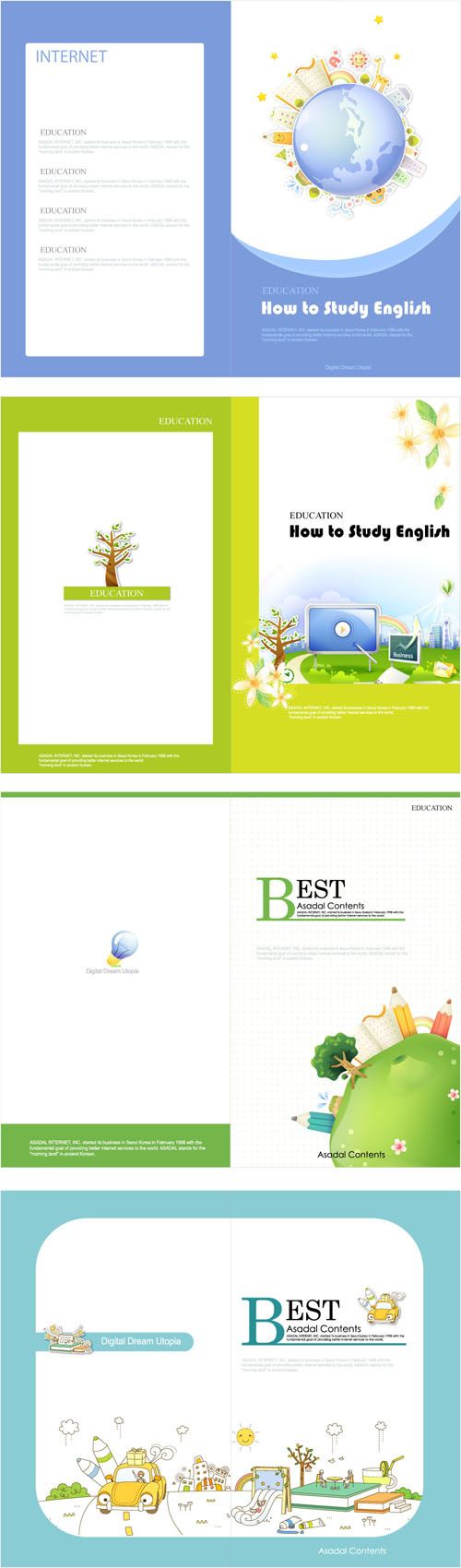 beautiful brochure 02 vector