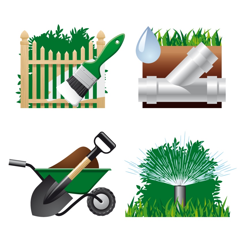 gardening theme 04 vector