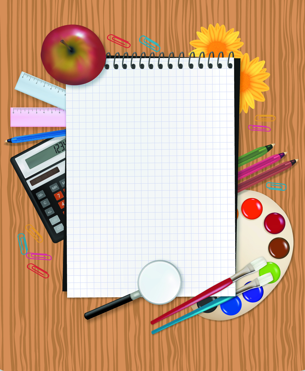 study stationery 03 vector