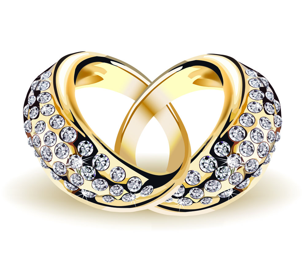 precious wedding ring 01 vector