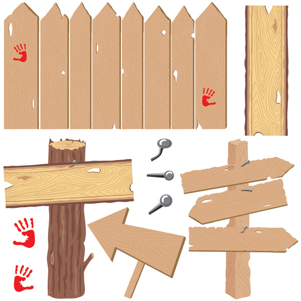 vector wood items