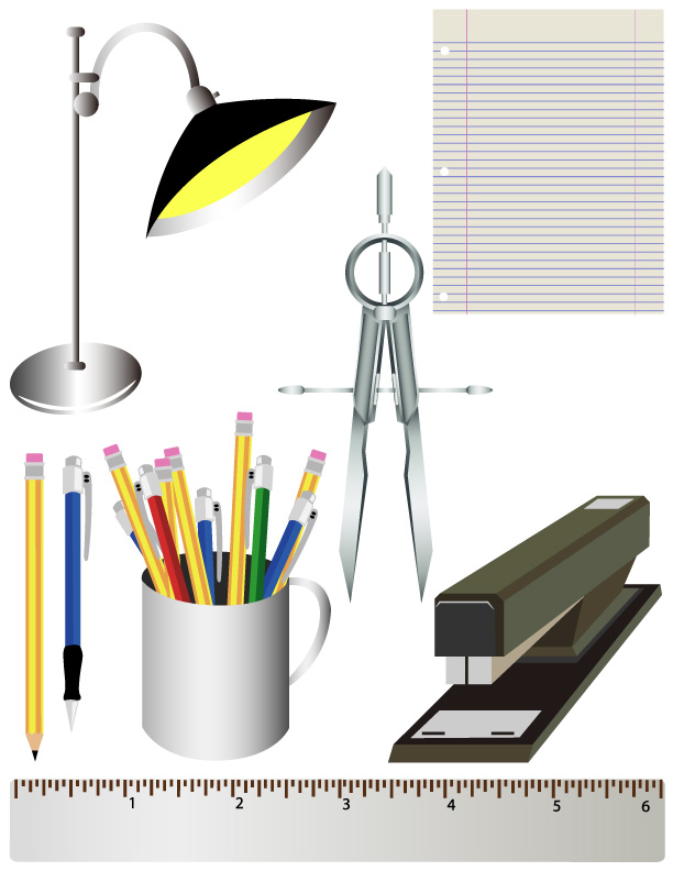 office supplies stationery vector