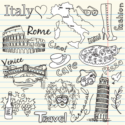 australia and italy theme vector