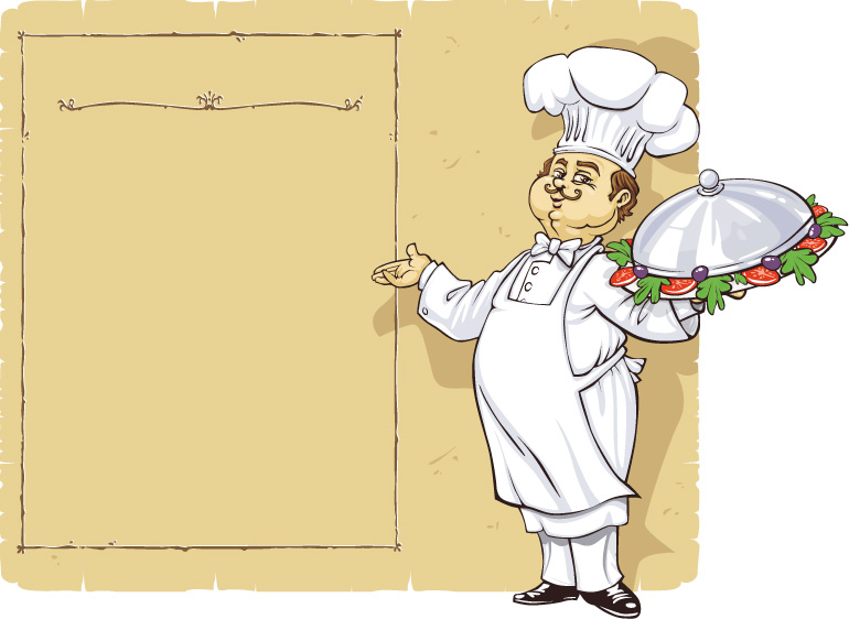 chef menu vector