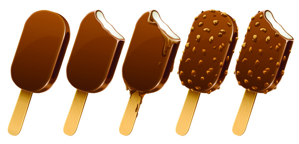 popsicles and cones vector