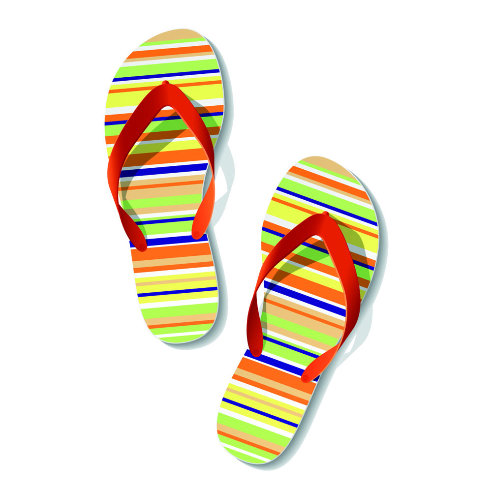 summer sandals 01 vector