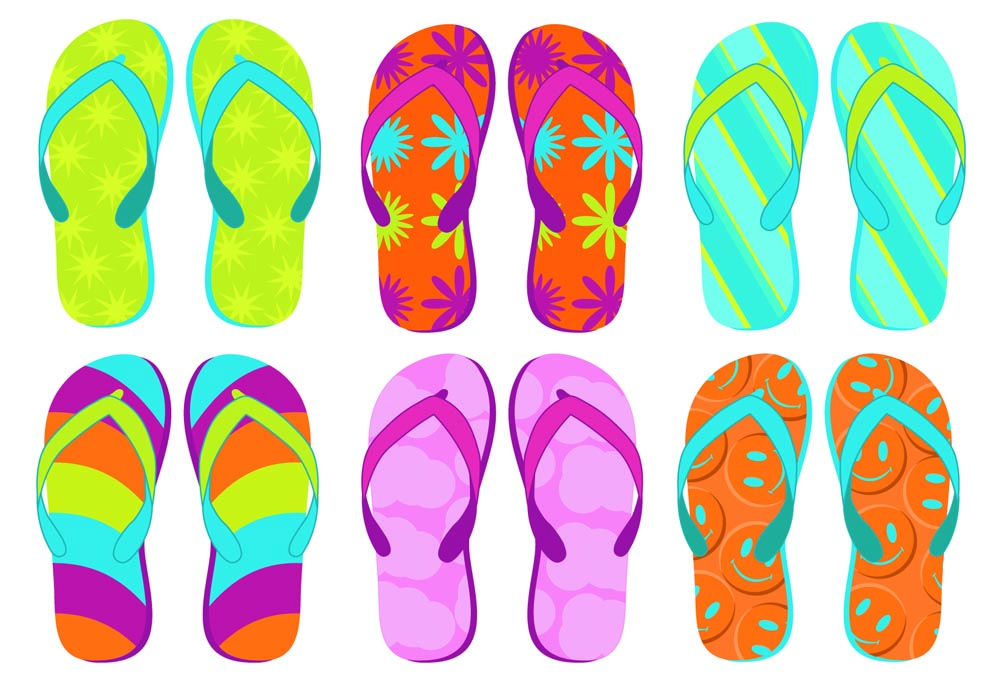 summer sandals 02 vector