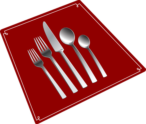 western tableware vector