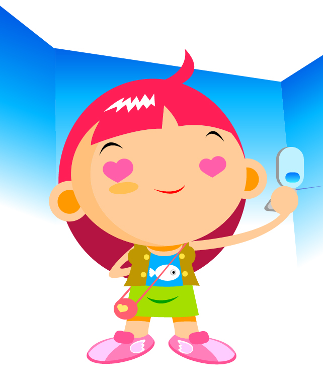 anthomaniac little girl vector