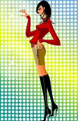 slender women vector fashion