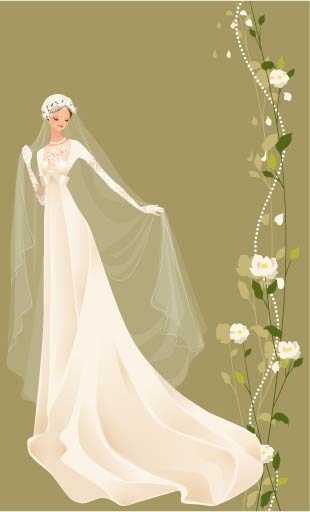 40 zhang meili wedding bride vector