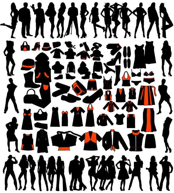 model silhouette vector