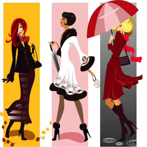 female characters vector fashion