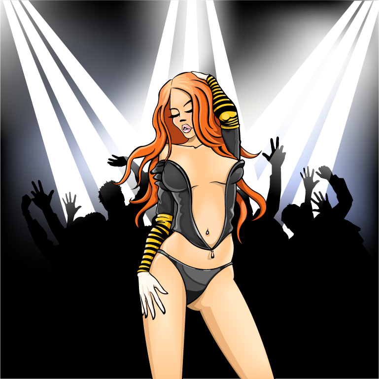 nightclub woman vector