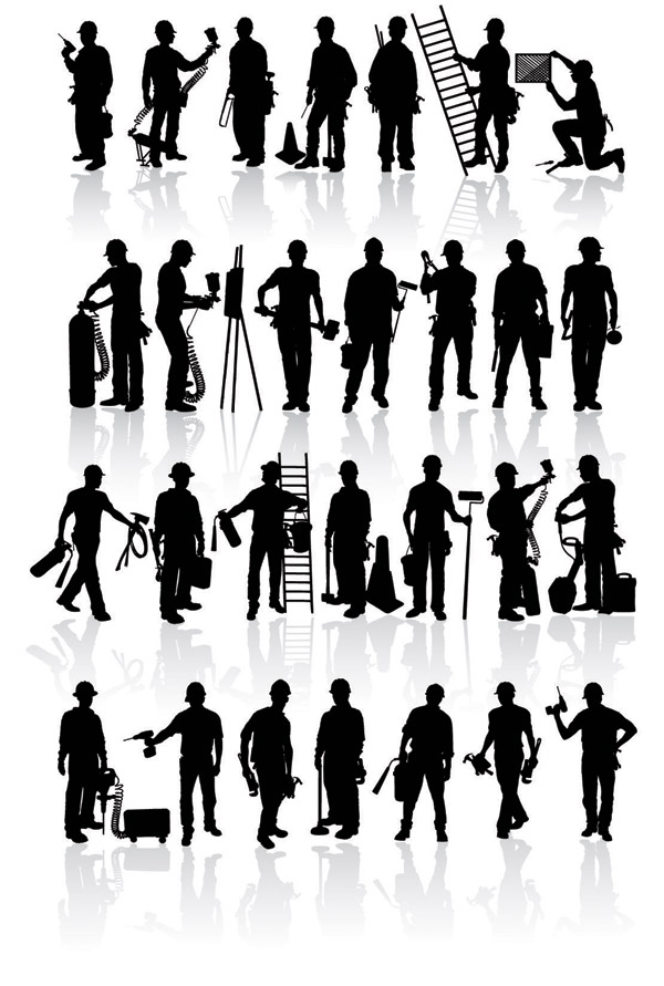 workers at work vector