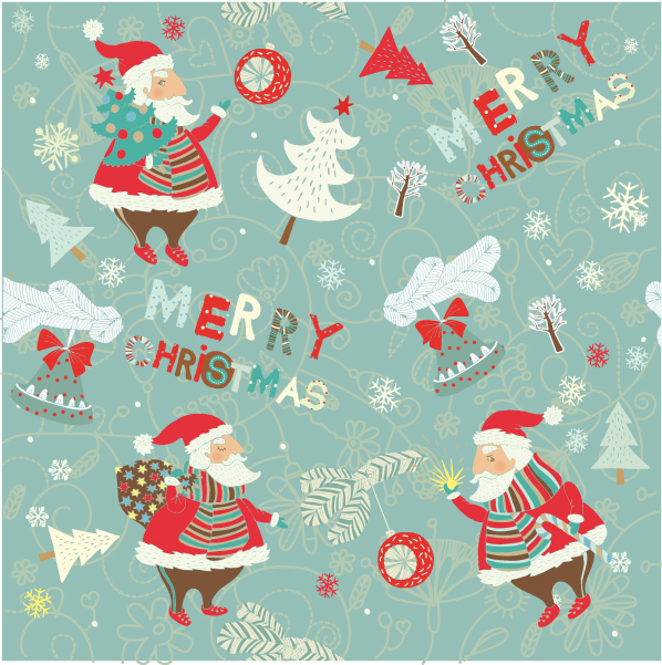 cute santa claus wallpaper vector