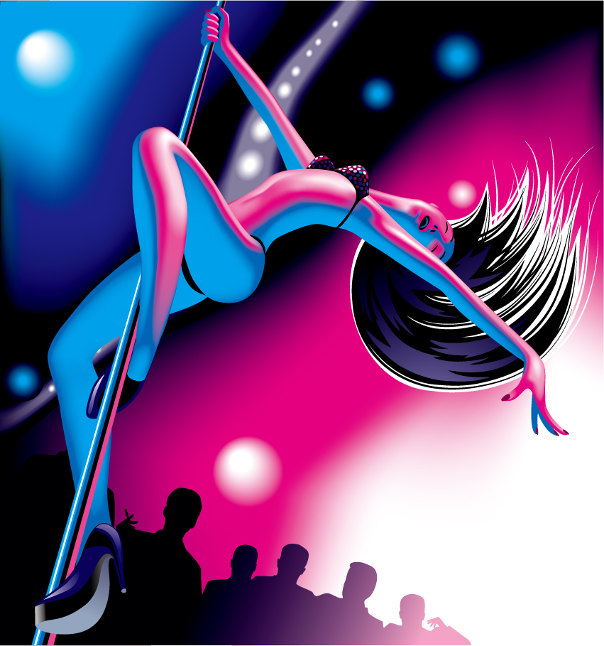 dancer pole dancing clip art