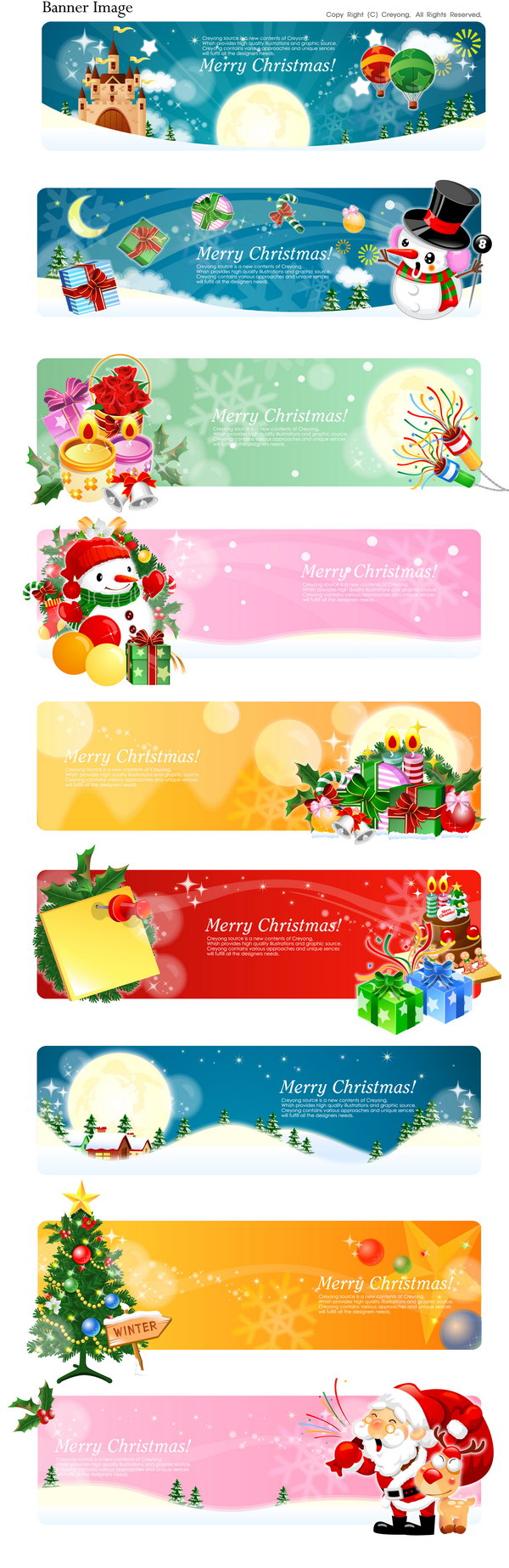 banner vector christmas theme