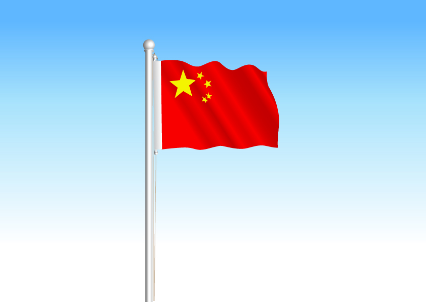 chinese national flag vector