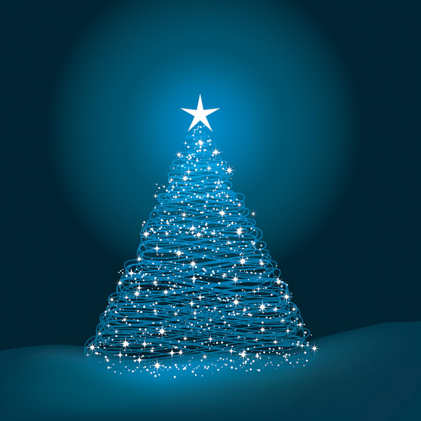 flash christmas tree vector