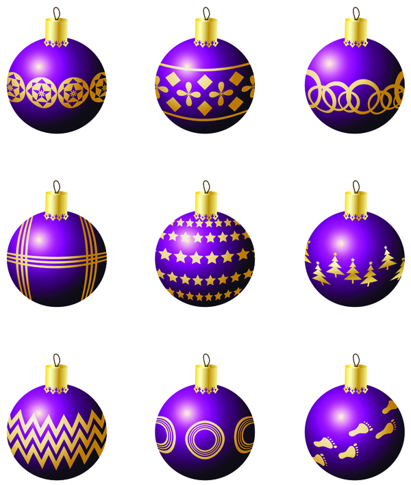 beautiful christmas ball vector