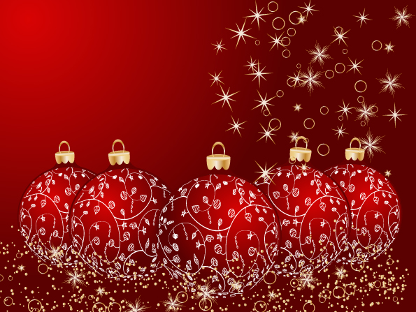 5 christmas vector background