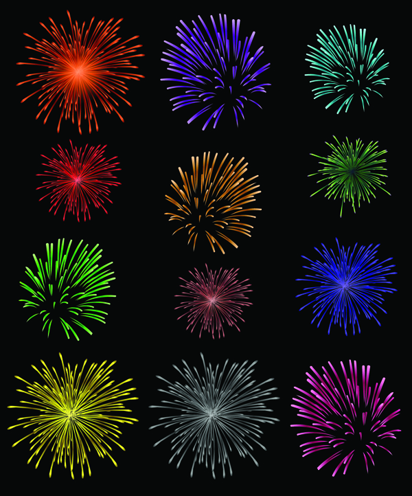 splendid fireworks fireworks vector 1