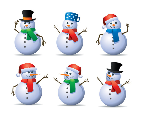 6 vector snowman