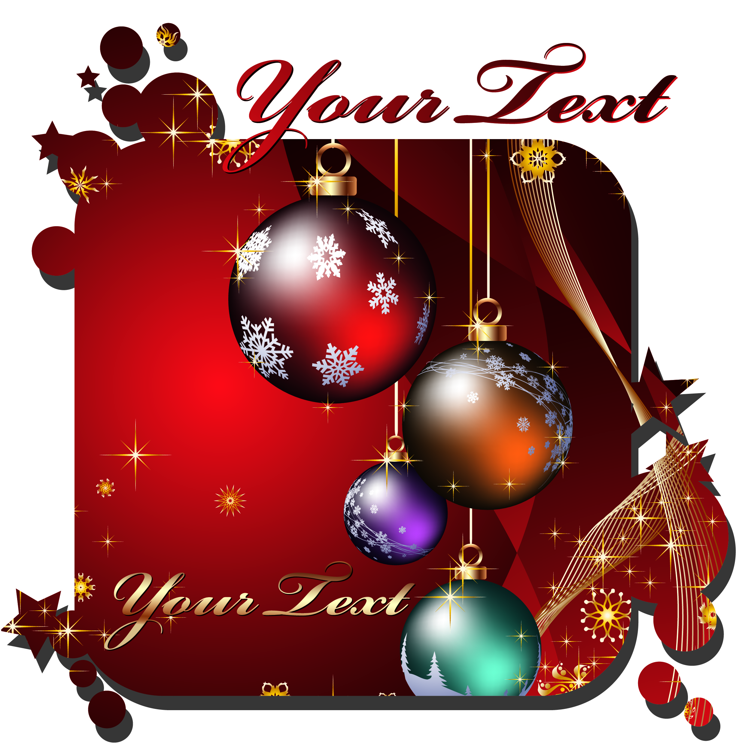 beautiful christmas cards vector