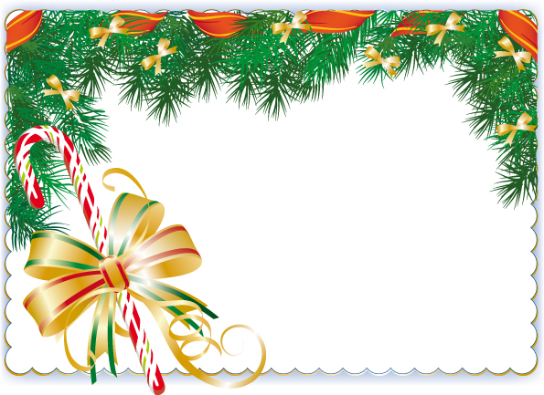 exquisite christmas photo frame vector