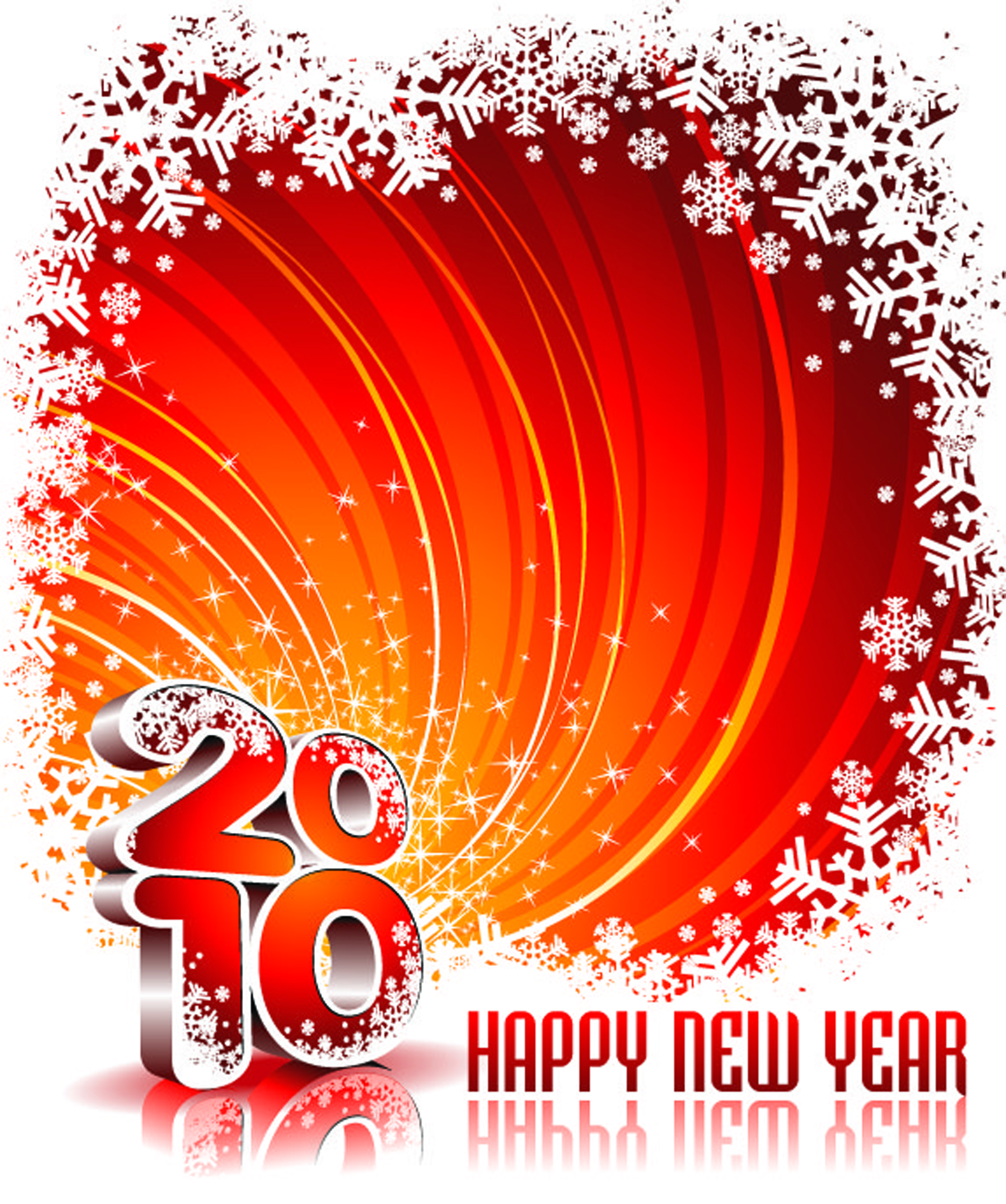 2010 new year background vector