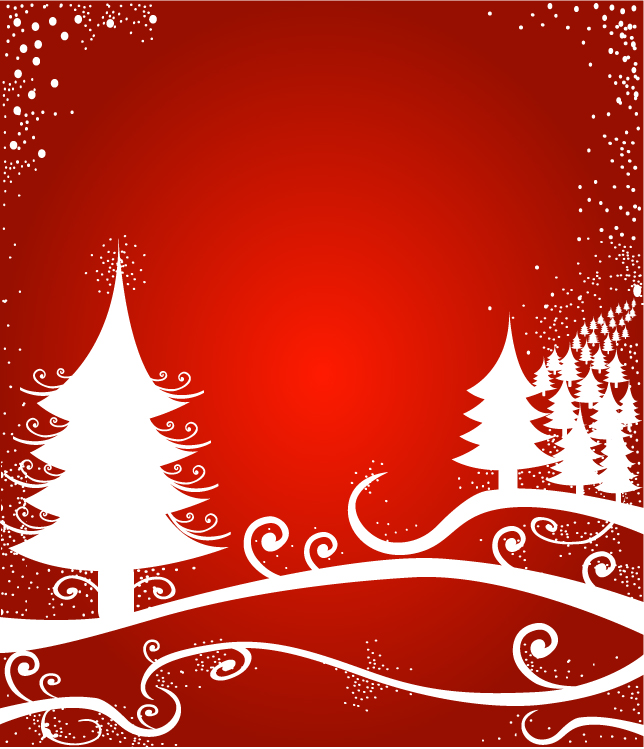 6 cute christmas vector illustration