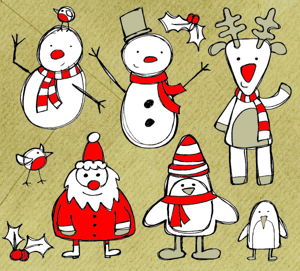 christmas vector cute cartoon