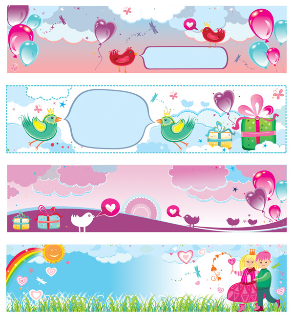 banner vector cute valentine day