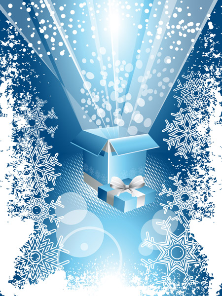 christmas snowflake decorations vector