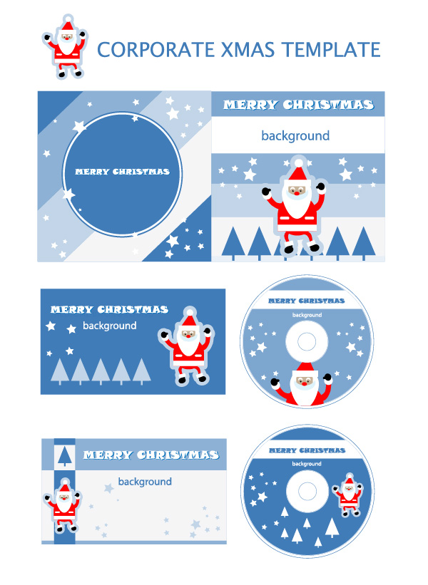 christmas element vector templates