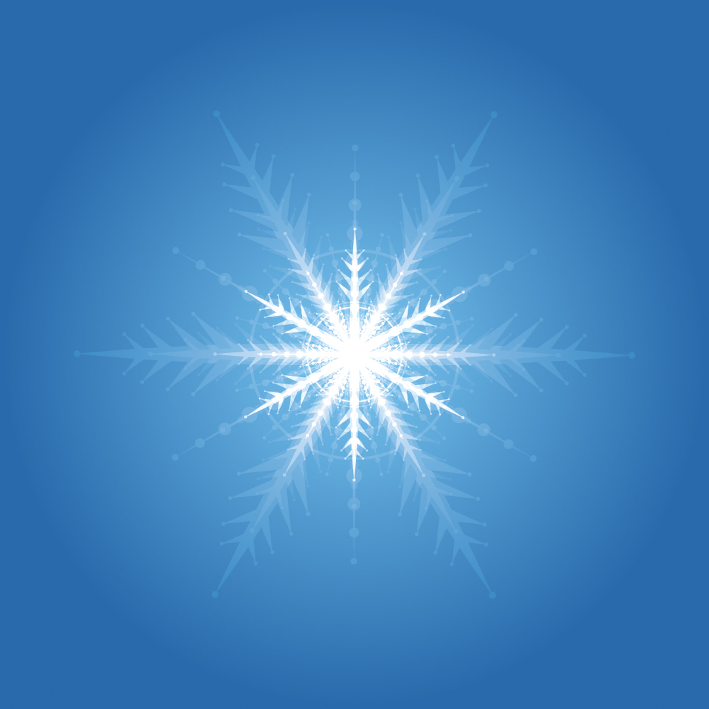 bright snowflake background design blue decoration dazzling style