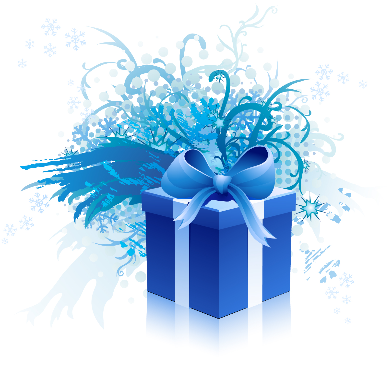 blue gift box theme vector