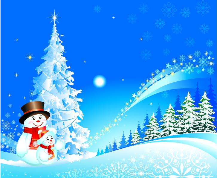 christmas snowman snow vector