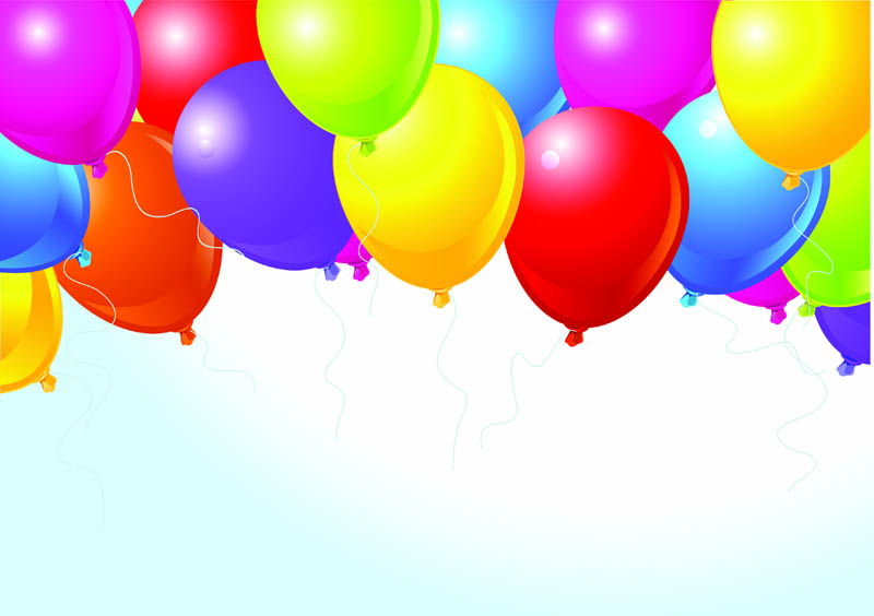 beautifully colored balloons 04 vector