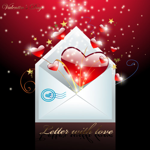 valentine day greeting card vector